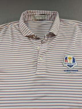 Holderness & Bourne Ryder Cup 2023 Polo Size XL Striped Golf Shirt